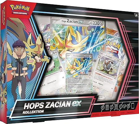 Pokémon - Trading Card Game: Hops Zacian-ex Collection (3 Holographic Promo Cards, 1 Oversized Holographic Card & 4 Booster Packs)